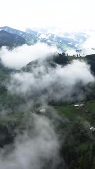 Vertical Video of Fog in the Mountains