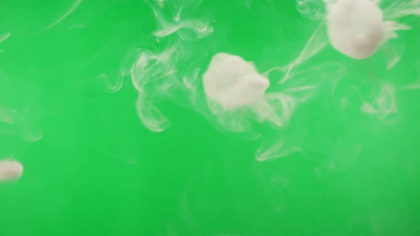 Smoke on Green Chroma Key Background