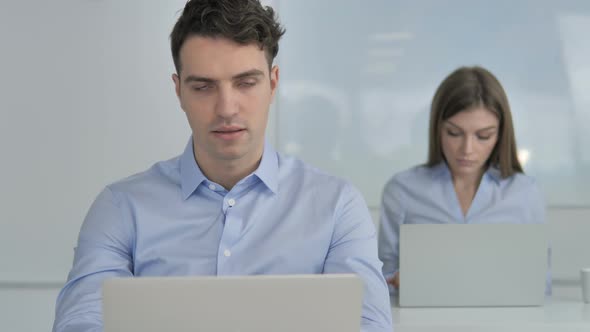 Yes, Agree Businessman Accepting Plan By Shaking Head