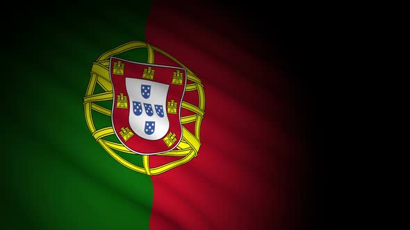 Portugal Flag Blowing in Wind alt