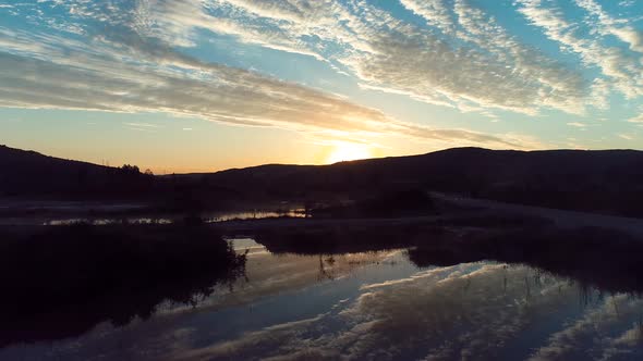 Sunset In Ordos Nature Landscape