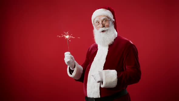 Santa Claus with Sparkler