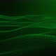 Green Color Particle Grid Line Wave Motion Animated Background - VideoHive Item for Sale