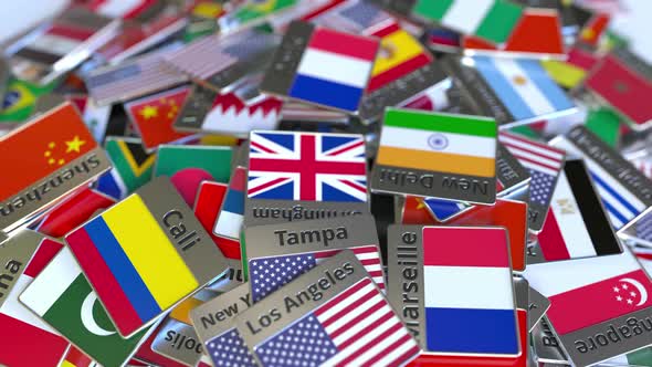 Souvenir Magnet with Paris Text and National Flag alt