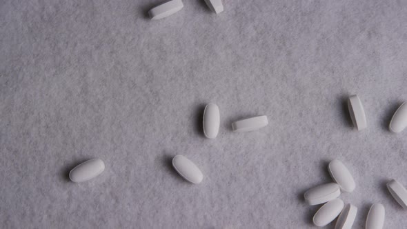 Rotating stock footage shot of vitamins and pills - VITAMINS 0049