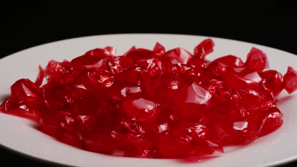 Rotating shot of cinnamon candies - CANDY CINNAMON 