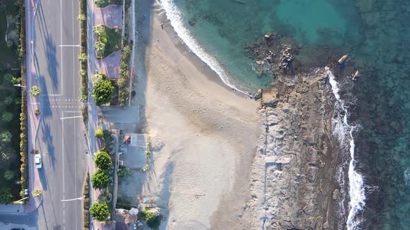 Vertical Video Beach at the Seaside Resort Town