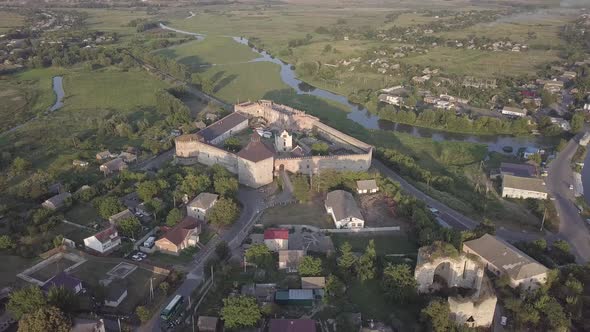 Ruined Medzhybizh Castle Situated at Southern Bug Rivers, Ukraine