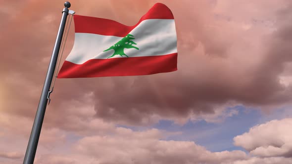 Lebanon Flag 4K