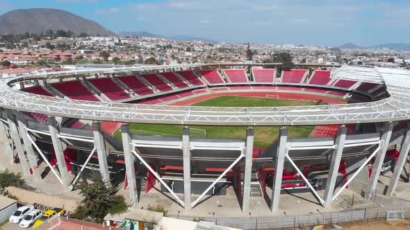 Football Stadium La Portada, Club Deportes La Serena (Chile, aerial view)