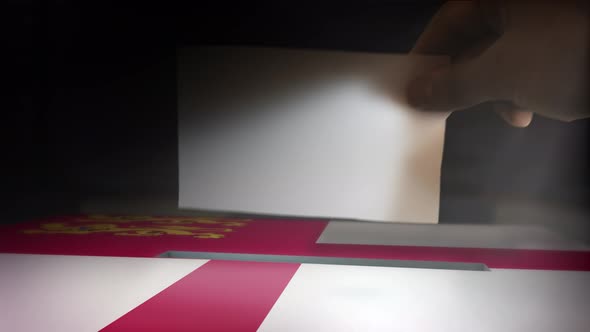 Digital Composite Hand Voting To National Flag OF Sark / Videohive