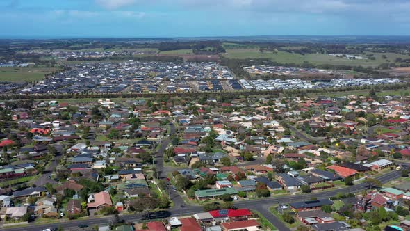 AERIAL New Real Estate Developments For Grovedale And Waurn Ponds, Australia