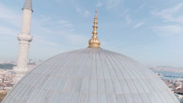 Istanbul Fatih Mosque Aerial View  alt