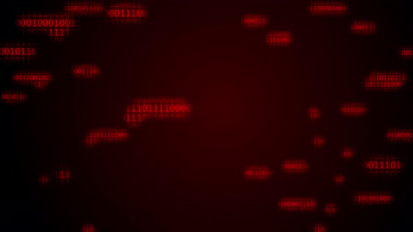 Close Up Futuristic Digital Data Code Green and Red Color Screen alt