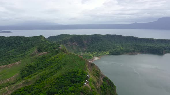 Lake Crater at Taal Volcano. Philippines