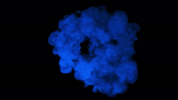 Blue Smoke Circle 4K