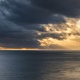 Timelapse Sunset with Light Rays above ocean with Cordouan Light House, France - VideoHive Item for Sale