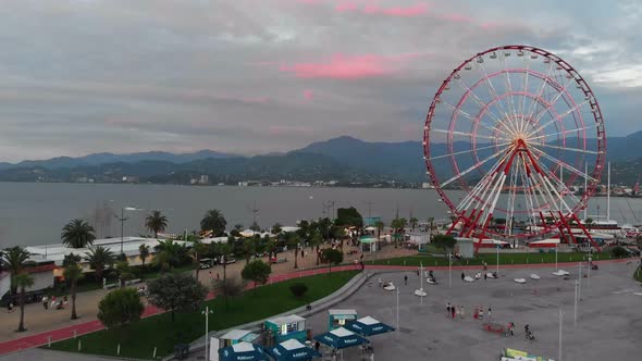 Ferris Wheel at Seaside Area of Batumi