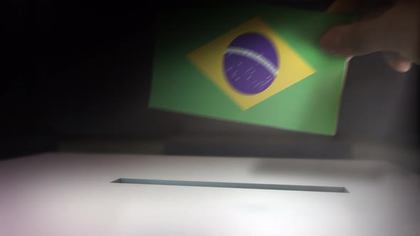 Compositing Hand Voting To Flag OF Brazil