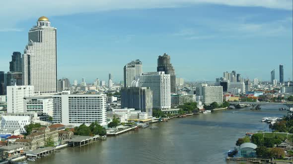 Beautiful building architecture around Bangkok city in Thailand