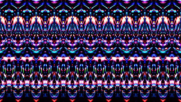 light wave abstract line set full color kaleidoscope black background