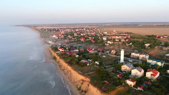 A beautiful village on the seashore