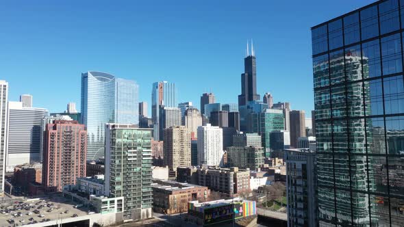 Chicago Skyline - Drone Shot