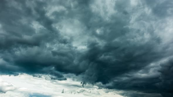 Dramatic storm clouds, time-lapse