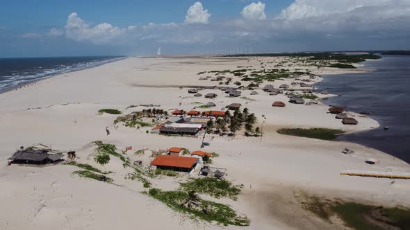 Lencois Maranhenses Brazil. Tropical scenery for vacation travel.