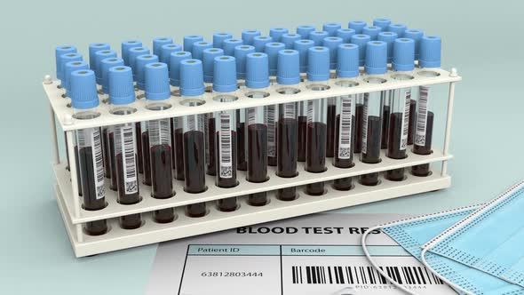 Negative Blood Test for Virus Detection with the Analysis and the Face Masks