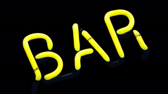 Flashing Isolated Neon Bar