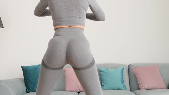 Female Butt Workout Squats at Home