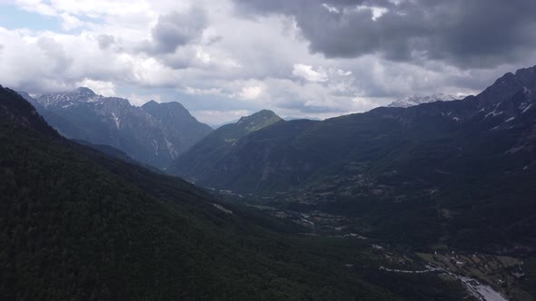 Incredible Views in the Albanian Alps From Valbona Pass Summer's Day in Albania in the Mountains