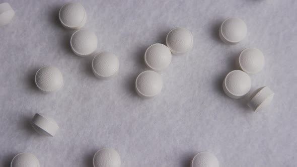 Rotating stock footage shot of vitamins and pills - VITAMINS 0084