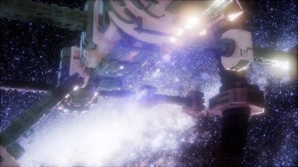 Spaceship Travelling Through the Universe alt