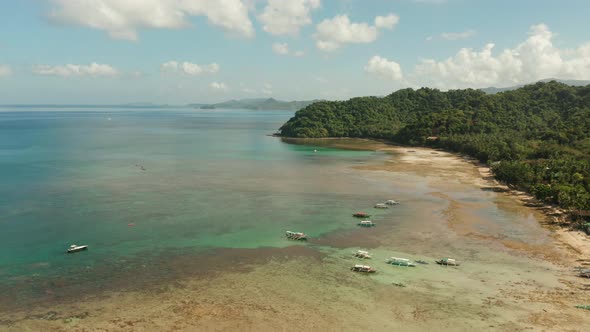 Seascape with Tropical Islands El Nido, Palawan, Philippines