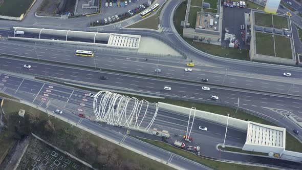 Istanbul Yavuz Sultan Selim Bridge Entrance Aerial View 2