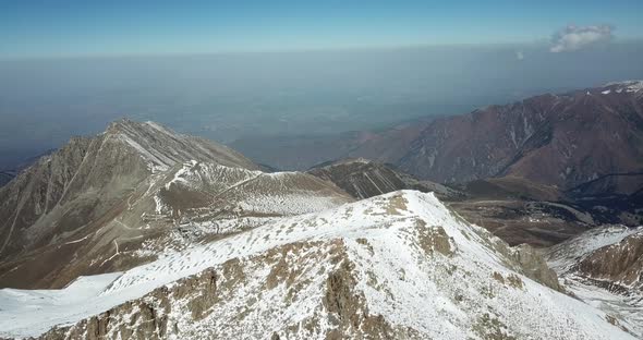 Mountain Tops Covered with Snow