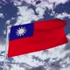 Taiwan Flag With Sky 4k - VideoHive Item for Sale