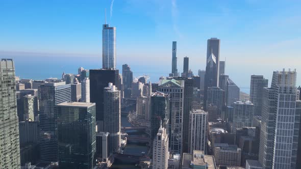 Aerial Shot of Downtown Chicago 