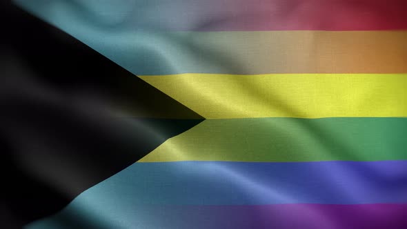 LGBT Bahamas Flag Loop Background 4K