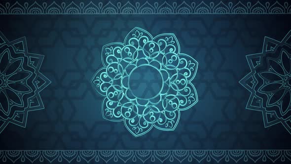 Ethnic Ornament Background Blue