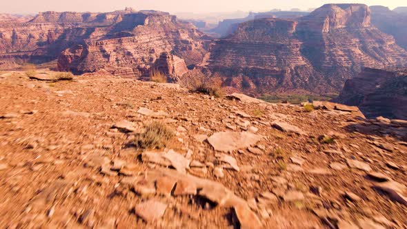 Aerial of the San Rafael River Canyon in Utah