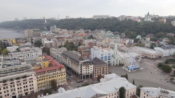 Kyiv - the Capital of Ukraine. Aerial View. Kiev