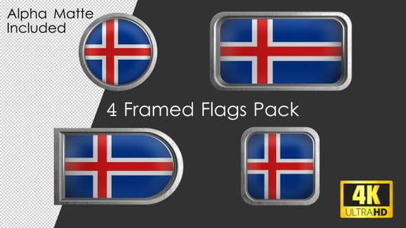 Framed Iceland Flag Pack