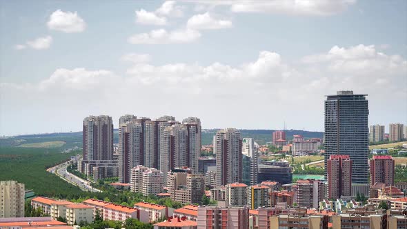 8K City Landscape Consisting of High-Rise Skyscraper Residences