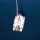 Catamaran Yachtview From Above in the Middle of the Sea - VideoHive Item for Sale