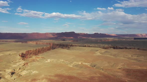 Aerial View Of Canyon Cliffs Near Utah, USA - drone shot