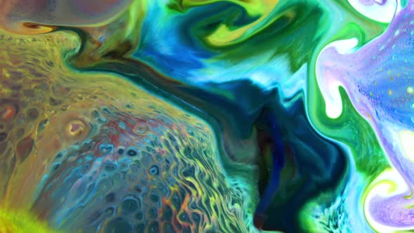 Abstract Colorful Sacral Liquid Waves Texture 306