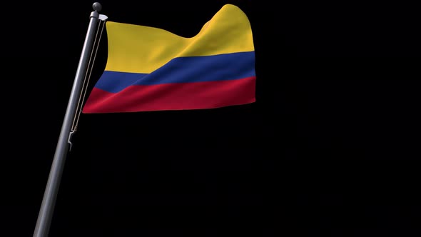 Colombia Flag With Alpha Channel   4K